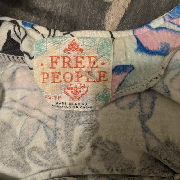 **Sold** Free People blue floral tunic - Picture 4 of 4